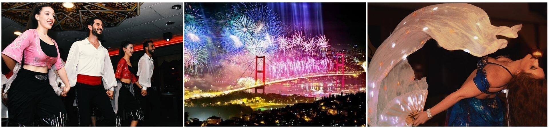 حفلة رأس السنة في اسطنبول مع رحلة عشاء بحرية على مضيق البوسفور
