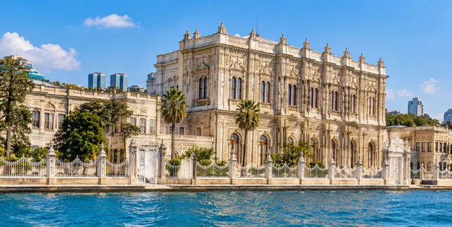 Dolmabahce Palace on the Bosphorus waterfront in Istanbul