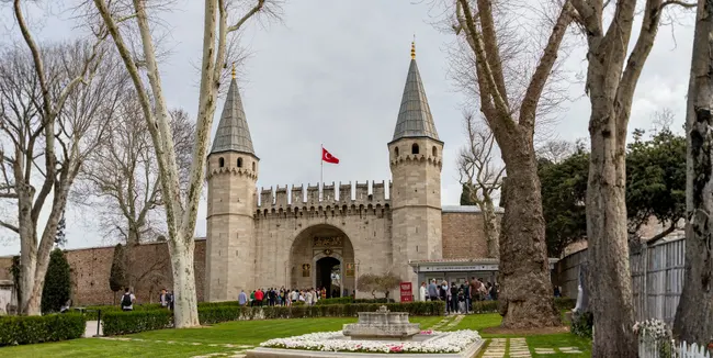 Topkapi Palace Imperial Gate entrance in Istanbul
