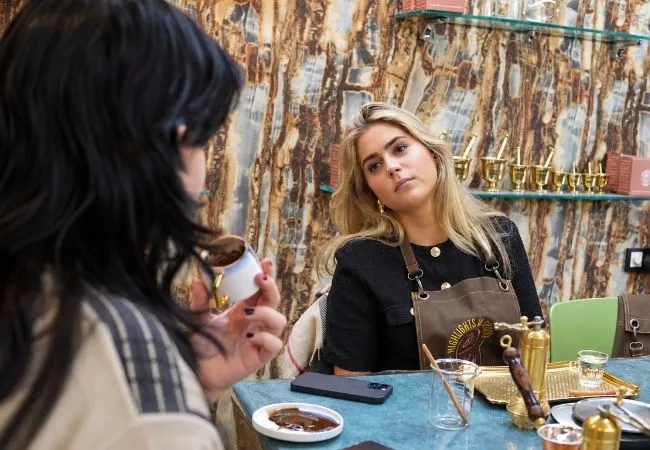Turkish coffee workshop participant learning traditional coffee preparation techniques